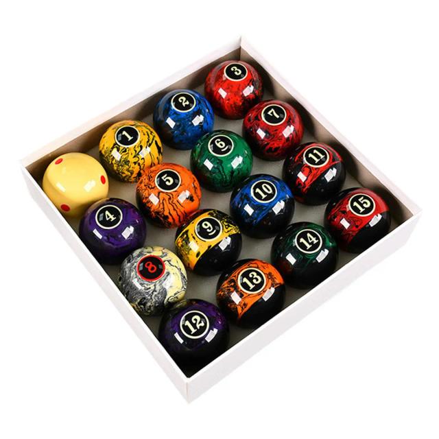 Conjunto de Bolas de Bilhar em Resina 2.25" - 16 Bolas para Competição e Lazer