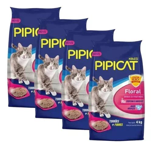 Areia Sanitária Floral Fresca para Gatos com Higiênico Pet Scooper e Caixa de Areia Oculta - 4kg
