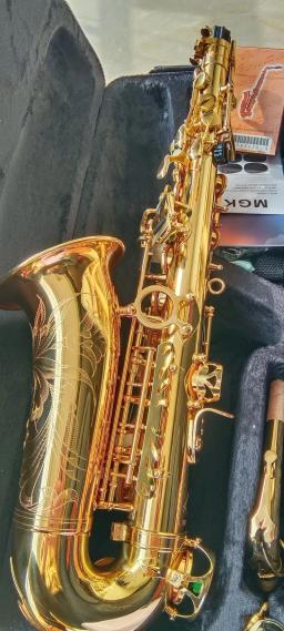 R54 Saxofone Alto com Bocal e Case, dourado, instrumento de alta qualidade, modelo, novo - Image 5