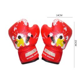 Luvas de treinamento de boxe de couro PU para crianças, luvas profissionais, muay thai respirável, sparring, karatê, kickboxing, 2pcs - Image 6