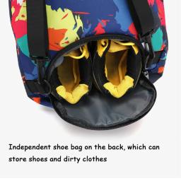 Saco de tênis badminton raquete de squash mochila poliéster crianças esportes bolsa de ombro segurar 1pc crianças raquete de tênis com sapatos sacos - Image 5