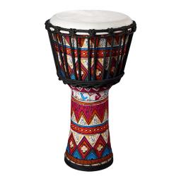 Tambor africano de pele de cabra para adultos e crianças, padrão artístico colorido, grande presente para iniciantes, tambor e bongo, dançando, dançando, - Image 5