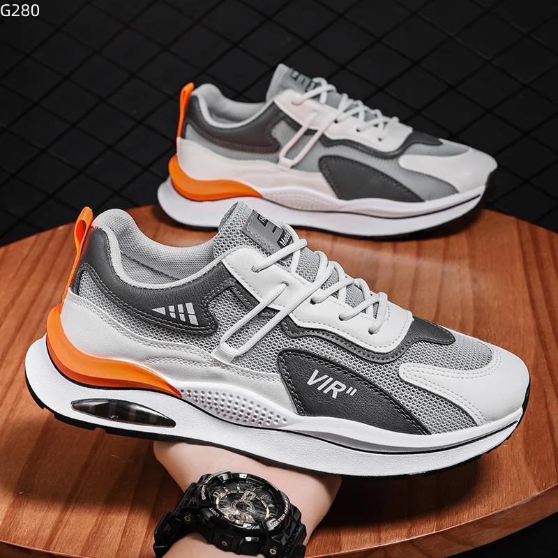 Sapato leve de sola macia masculino, tênis de corrida respirável, calçados esportivos casuais elevados, amortecido e confortável, novo, verão - Image 1