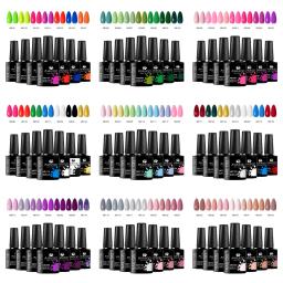 Conjunto de esmaltes em gel para decoração, imersão em gel UV, Kits de pintura de manicure de longa duração, DIY Nail Art Design, tudo para decoração, 7 pcs - Image 1