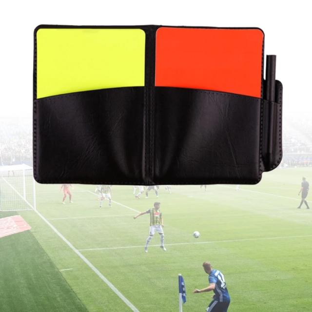 Cartões de Árbitro para Futebol: Cartões Vermelhos e Amarelos em PVC para Jogos de Soccer