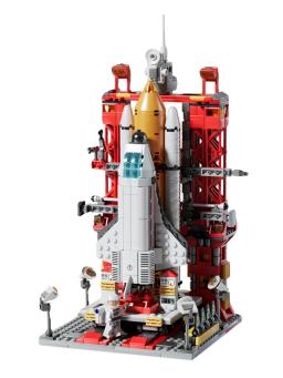 Centro de lançamento de foguetes espaciais aeroespaciais para crianças, mini quebra-cabeça modelo, blocos de construção para montar, brinquedos para meninos e meninas - Image 6