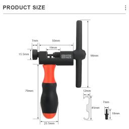Riderace removedor de pino de corrente de bicicleta mtb, disjuntor de ligação, ferramenta de reparo para ciclismo de estrada, dispositivo cortador extrator de corrente - Image 6
