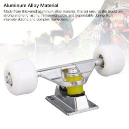 Conjunto de caminhões de skate com 4 rodas liga de alumínio 5 Polegada caminhão longboard de absorção de choque para caminhão de skate de substituição - Image 2