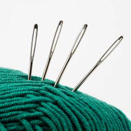 Agulha de aço inoxidável grande para tricô com fios, Agulha para costura de couro, Ferramentas de agulha, sem corte, 10 pcs/set - Image 3