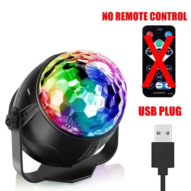 Luz de Discoteca com Controle Remoto: Bola Rotativa LED para Festas, KTV e Eventos Natalinos