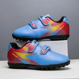 Chuteiras de futebol resistentes a choques para meninos, confortáveis, antiderrapantes, prontas para competição, prendedor de gancho, PU Uppe, respirável - Image 6