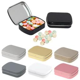 1pc/6 pçs mini caixa de lata articulada de metal com tampa latas vazias jóias coletar casos organizador de casa pequeno armazenamento para doces - Image 2