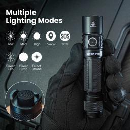 Sofirn sp35t 3800lm tático 21700 lanterna poderosa luz led usb c recarregável tocha com interruptor duplo indicador de alimentação atr - Image 3