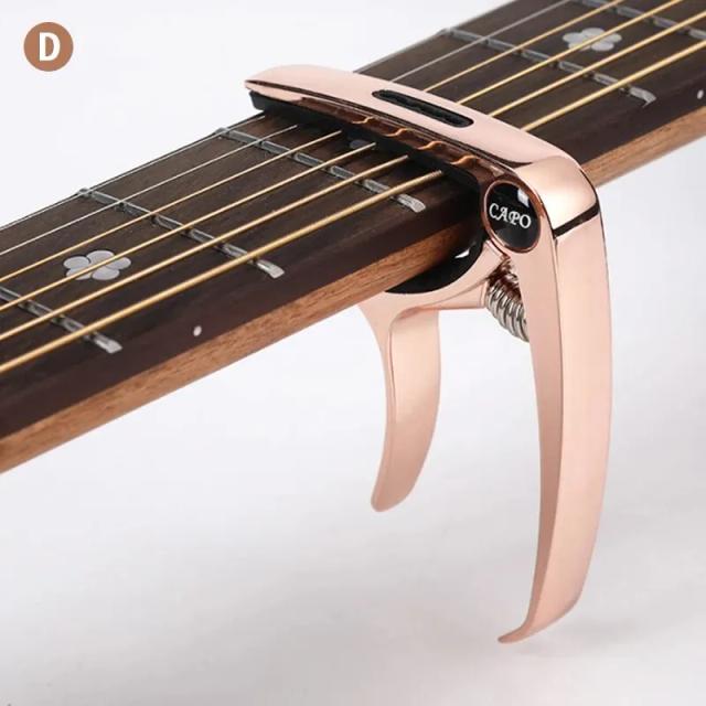 Capo Profissional de Guitarra em Alumínio com Braçadeira Afinadora - Ideal para Instrumentos Elétricos e Acústicos