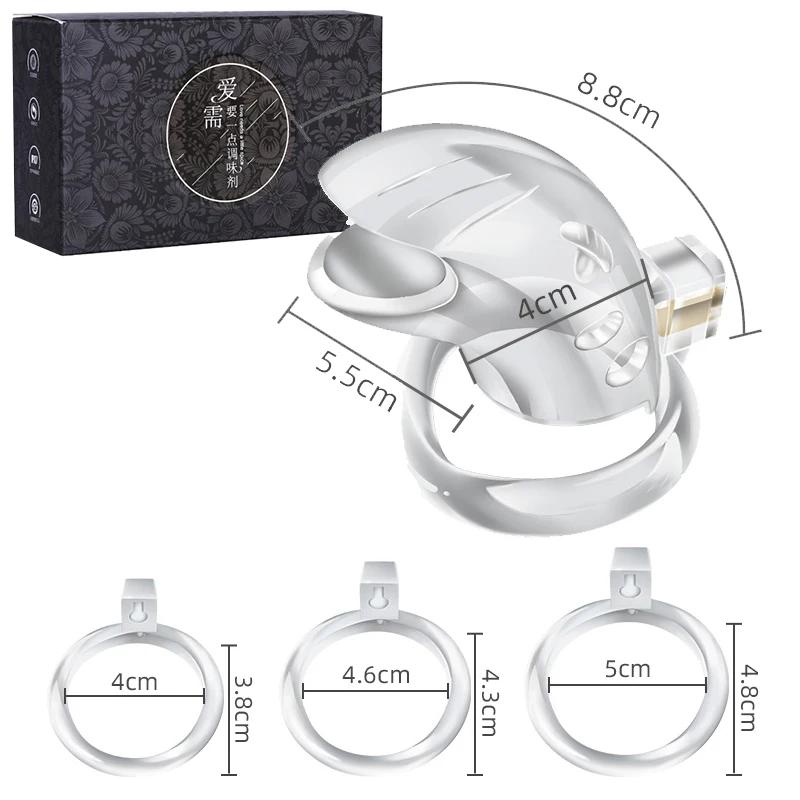 Chastity Cage para Masculino e Feminino, Sex Toys, Sissy discreto, Anéis de pênis, Cock Cage Device, 3 tamanhos - Image 1
