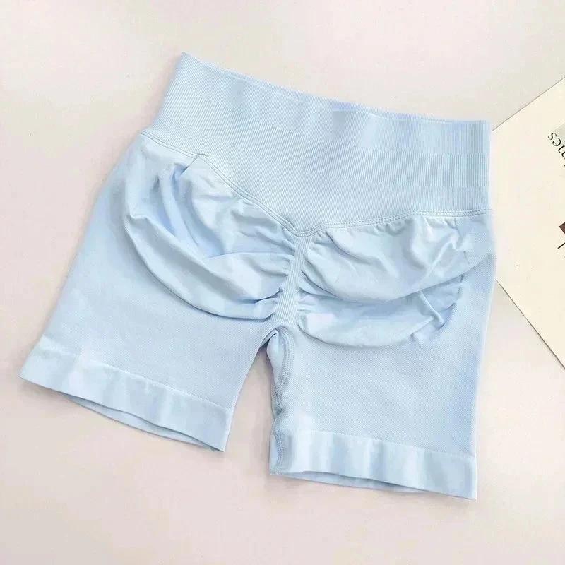 2 peça conjunto de ginásio de impacto feminino sutiã esportivo cintura baixa scrunch shorts sem costura fitness activewear conjuntos de treino ginásio leggings conjunto - Image 1