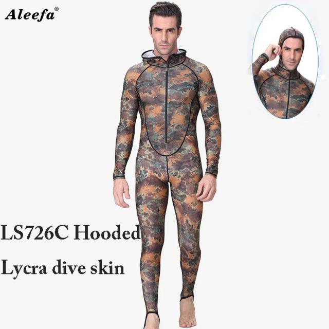 Rash Guard de Mergulho e Vela para Casal - Terno de Natação Camuflado UV em Uma Peça para Caça Submarina e Surf