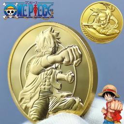 One Piece Moeda Comemorativa Anime, Moedas De Ouro, Lembrança De Roronoa Zoro, Coleção De Arte, Presentes De Metal - Image 1