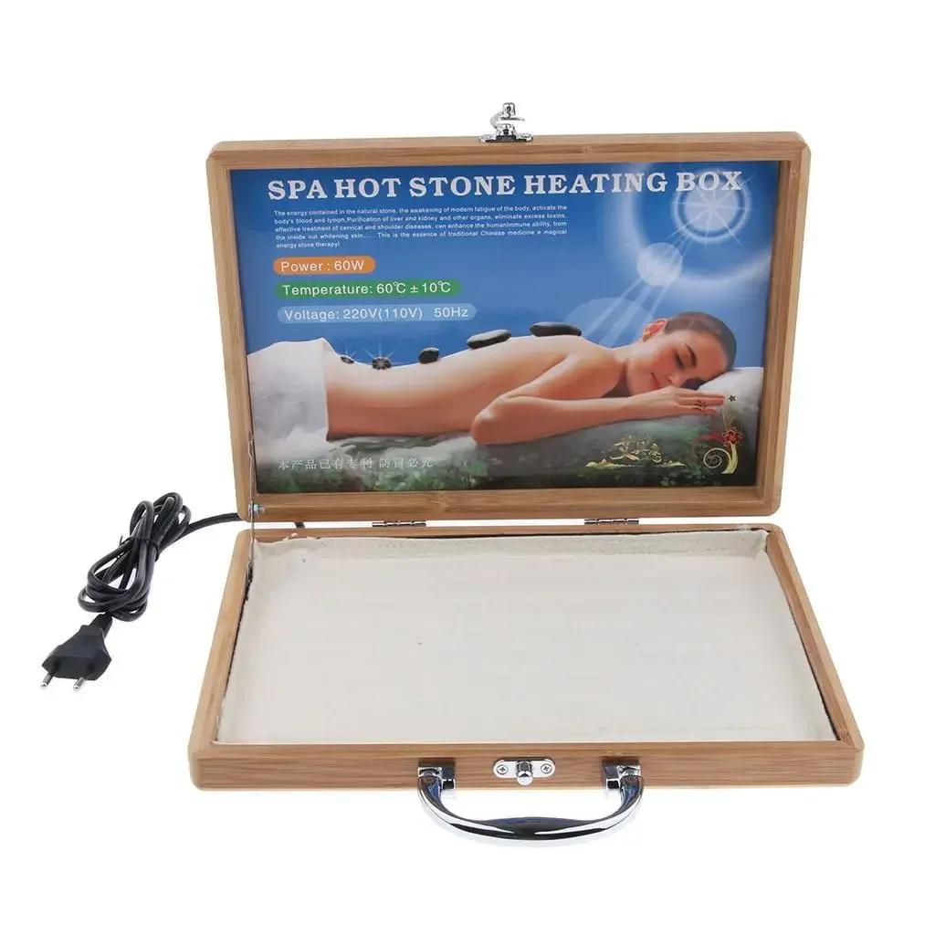 Spa Massagem Pedra Caixa Aquecedor, Estojo De Beleza, Aquecedor De Rocha Quente, Plug UE - Image 1