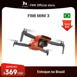 Fimi mini 3 câmera 245g ultra-leve 4k 60fps ai super nint drone profissional câmera gimbal de 3 eixos modo de retorno automático 9km - Image 1