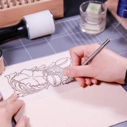 Artesanato De Couro De Alta Qualidade Mercadorias Fazendo DIY Marcador De Couro Escultura Arte Posicionamento Scribing Stroke Tool Caneta De Aço Inoxidável Desenhar - Image 1
