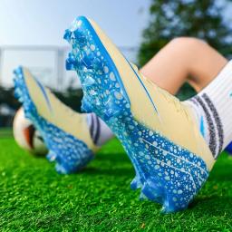 Sapatos masculinos originais de futsal, botas de campo antiderrapantes, chuteiras de futebol, tênis de treinamento de tornozelo FG e TF, novos - Image 3