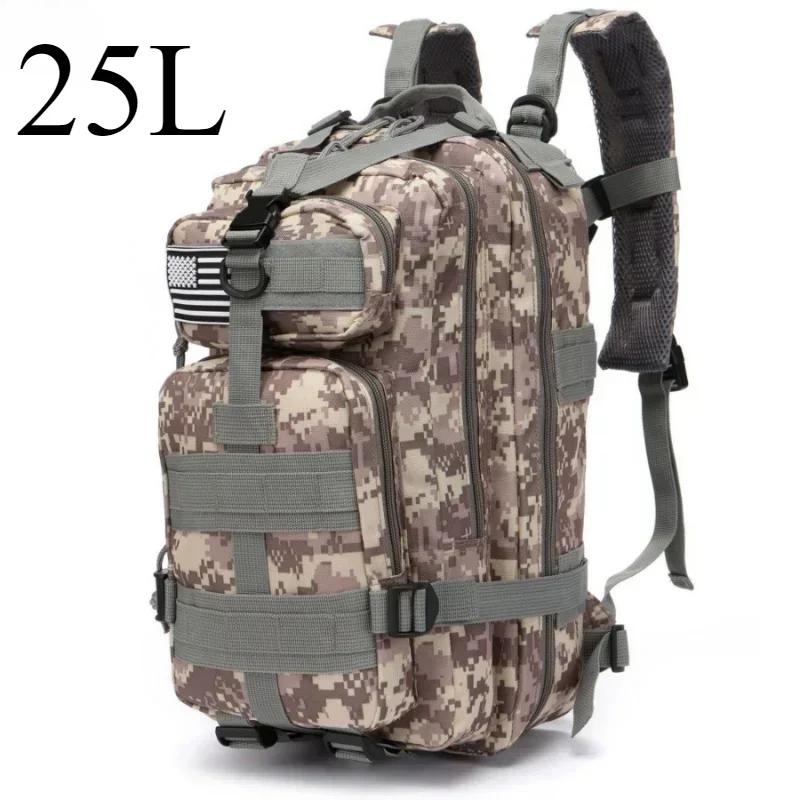 Mochila tática molle 25l/50l, bolsa ao ar livre para caminhadas, acampamento, trekking, caça, pesca, academia - Image 1