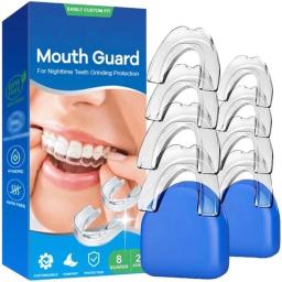 Bruxism Boxing Mouth Guard, protetor bucal para moer os dentes, atualizado guardas noturnos para moer, 2 tamanhos - Image 1