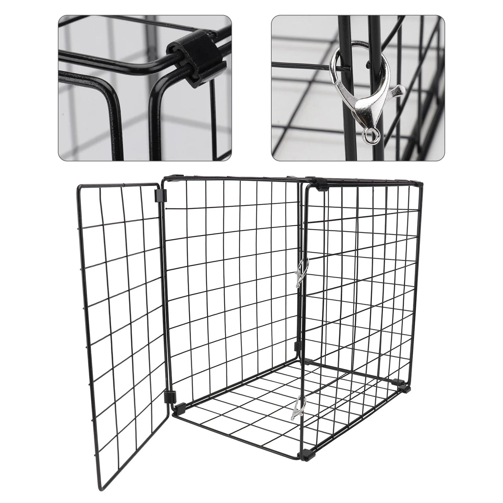 Gaiola de ferro dobrável para gato e cachorro Gaiolas de vedação ao ar livre Indoor Household Pet Suprimentos dobráveis para carros Esgrima de coelho de bebê de transportadora - Image 1