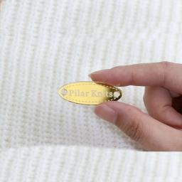 Etiquetas de etiquetas personalizadas feitas à mão, Etiquetas acrílicas gravadas para roupas, Sacos DIY artesanais, Acessórios de vestuário de costura, 50pcs - Image 4