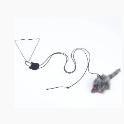 Porta interativa pendurada gato brinquedo com preto mouse Teaser, entreter e exercício, jogar suprimentos para gatos interiores - Image 6