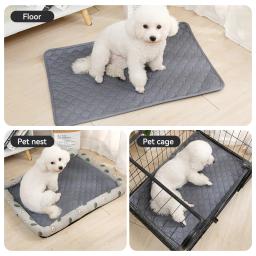 Cão pee almofada cobertor reutilizável absorvente fralda lavável filhote de cachorro treinamento almofada cama pet urina tapete para pet assento de carro sofá capa - Image 5