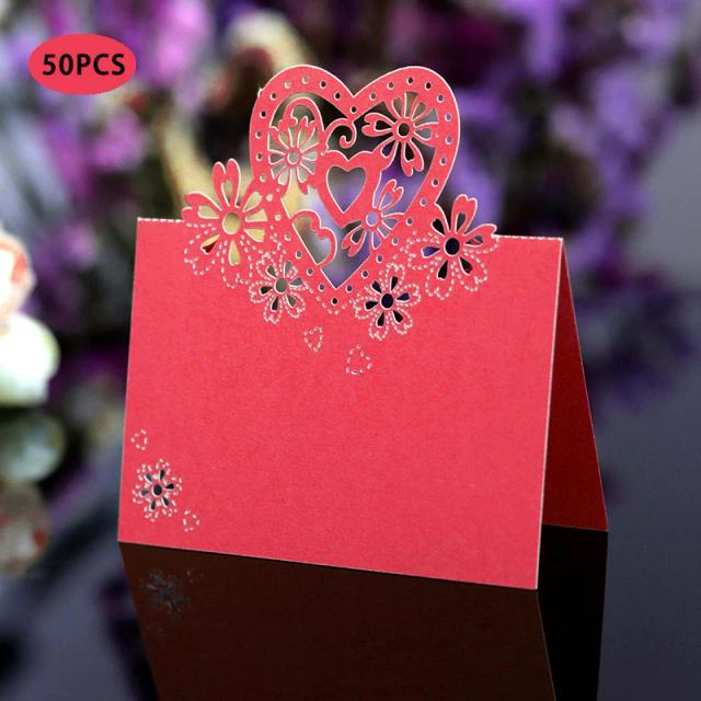 Cartões Decorativos para Mesa de Casamento - 50 Peças com Mensagens e Fontes Elegantes