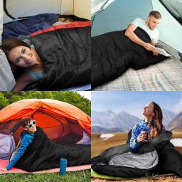 Saco de dormir de acampamento impermeável, Sacos de mochila Envelope quente, Mala de caminhada ao ar livre, tentação 0-5 ℃, 3 estações - Image 6