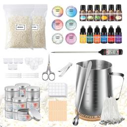 DIY vela fazendo suprimentos kit, cera de soja derretendo pote, artesanato artesanal de aromaterapia vela fazendo ferramenta, aço inoxidável - Image 1