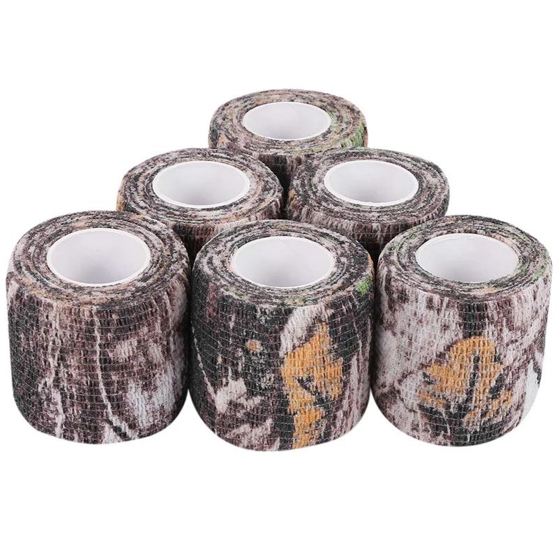 Fita de camuflagem auto-adesiva para camping, caça, bicicleta, telescópio, estiramento, envoltório escopo, 6 rolo - Image 1