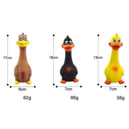 Squeaky cão brinquedos de borracha cão látex mastigar brinquedo frango animal mordida resistente filhote de cachorro som brinquedo suprimentos para pequeno médio grande cão - Image 2