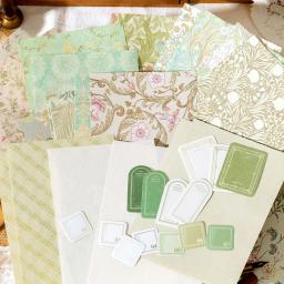 Floral Material Papéis, DIY Scrapbooking, Fazer Cartão Álbum, Pacote de Papel, Artesanato Artesanal, Suprimentos Decorativos, 10Pcs - Image 3