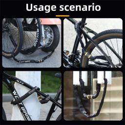 WEST BIKING 65-150cm Multi-comprimento Bike Chain Lock 5 Digit Código Combinação Anti-Roubo Bloqueio de Bicicleta Motocicleta Ebike Acessórios - Image 6