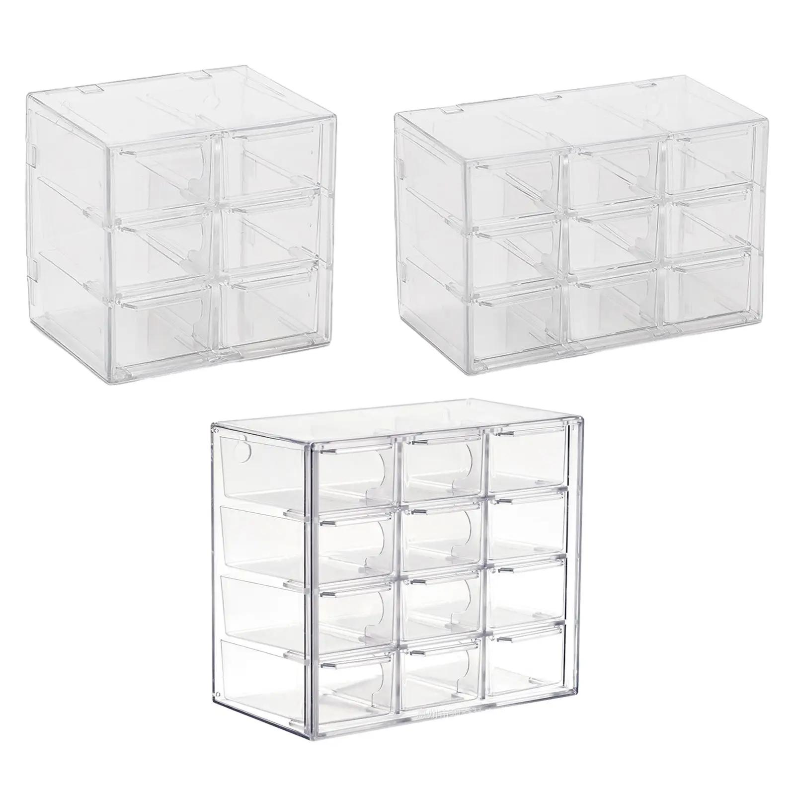 Mini gaveta organizador com gavetas, Organizador transparente pequeno, Grande capacidade - Image 1
