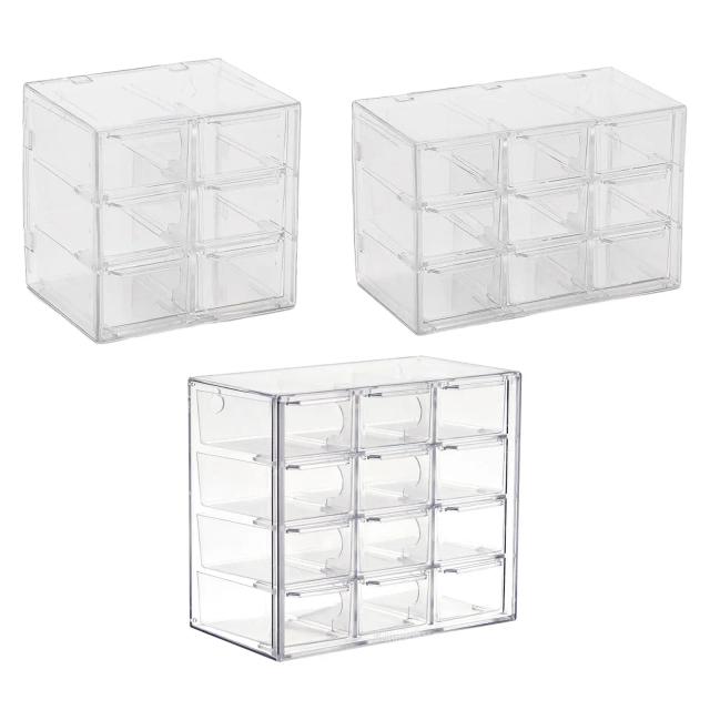 Organizador Transparente Pequeno com Mini Gavetas de Alta Capacidade
