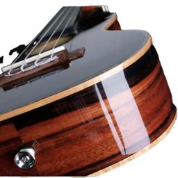 Todo o Ebony Ukulele Guitar, Mini Soprano elétrico Concert Tenor, 4 cordas, guitarra de viagem Pickup, 4 cordas, 21 ", 24", 26" - Image 3