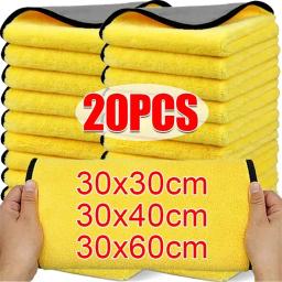 Panos de microfibra para carro, lados duplos, super absorventes, lavagem, secagem, toalhas de limpeza, detalhamento automático, ferramenta de limpeza - Image 1