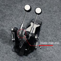 Pedal digital para tambor duplo, pedal com corrente dupla, pedal, acessórios para tambor de jazz, tambor, acessórios eletrônicos - Image 5