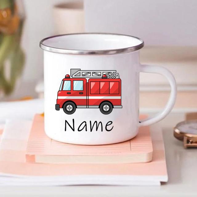 Caneca Personalizada para Crianças: Chocolate Quente com Nome e Design de Carro - Presente Perfeito para Aniversários e Festas Infantis