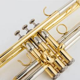 Fabricado no Japão qualidade 8345 Bb Trompete B Latão plano banhado a prata Trompete profissional Instrumentos musicais com estojo de couro - Image 4