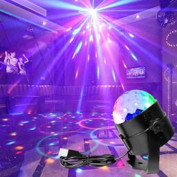 USB RGB Rotating Disco Ball Light, Som Ativado, DJ Strobe, Iluminação Mini Party, Dança do casamento, Xmas KTV, Birthday Show La - Image 4