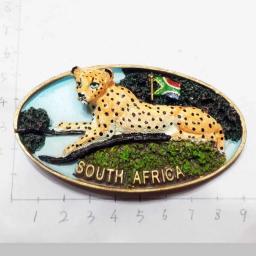 África do Sul 3D Lembranças Animais, Ímã de geladeira, Frigorífico Adesivo, África's Big Five, Resina Pintado Artesanato, Idéia do presente, 3D - Image 6