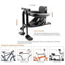 Assento dianteiro confortável seguro para bicicleta, Encosto confortável para o bebê, Andar de bicicleta ao ar livre, Acessórios de bicicleta de montanha - Image 2