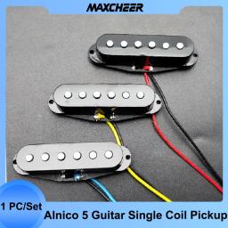 Alnico 5-Captador de guitarra elétrica, Single Coil, Top escalonado, captador de bobina de fibra, pescoço, meio, ponte, ponte, 50mm, 50mm, 52mm, guitarra ST - Image 1